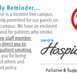 Ohio's Hospice - No Smoking Card