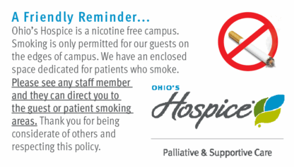 Ohio's Hospice - No Smoking Card